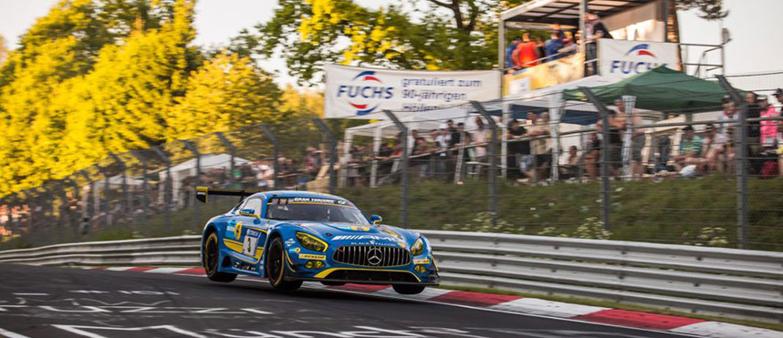 FUCHS-BLACK-FALCON-24h-Race-on-the-Nürburgring Racing-car-on-the-speedway